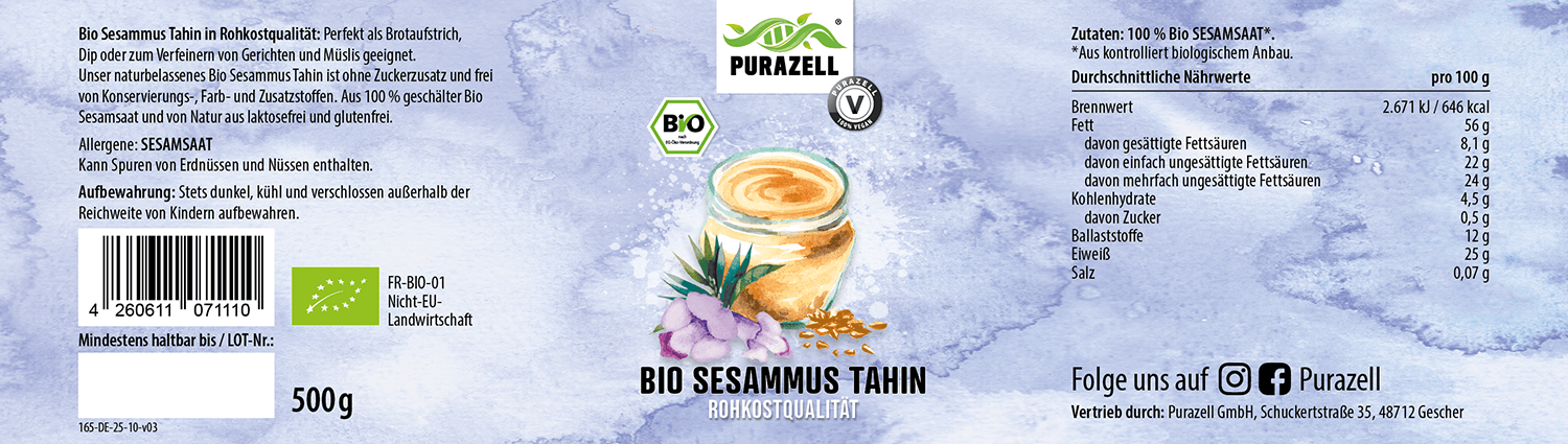 Bio Rohkost Sesammus Tahin 500 g