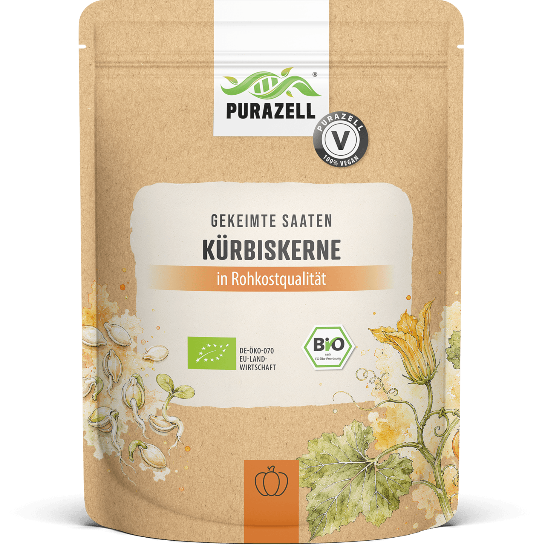 Bio Gekeimte Saaten Kürbiskerne
