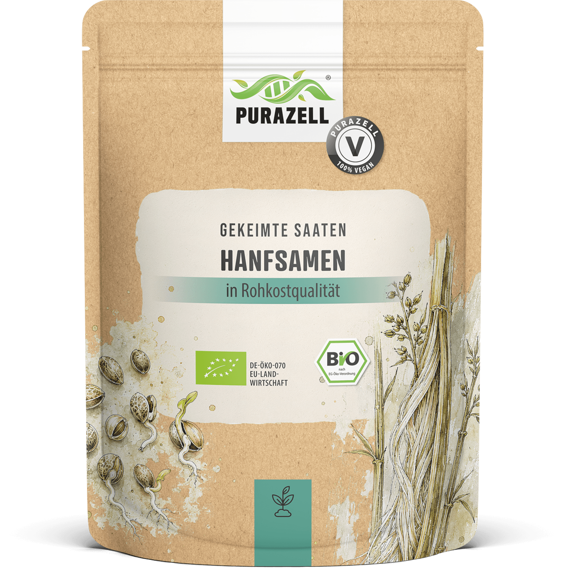 Bio Gekeimte Saaten Hanfsamen