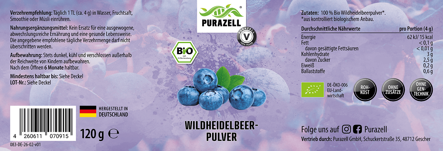 Bio Wildheidelbeerpulver