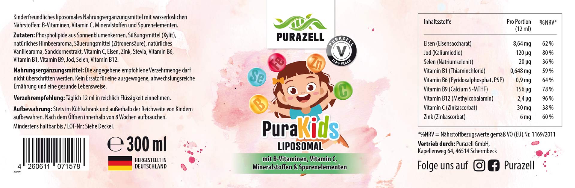 PuraKids Liposomal - Multivitamin & Mineralkomplex