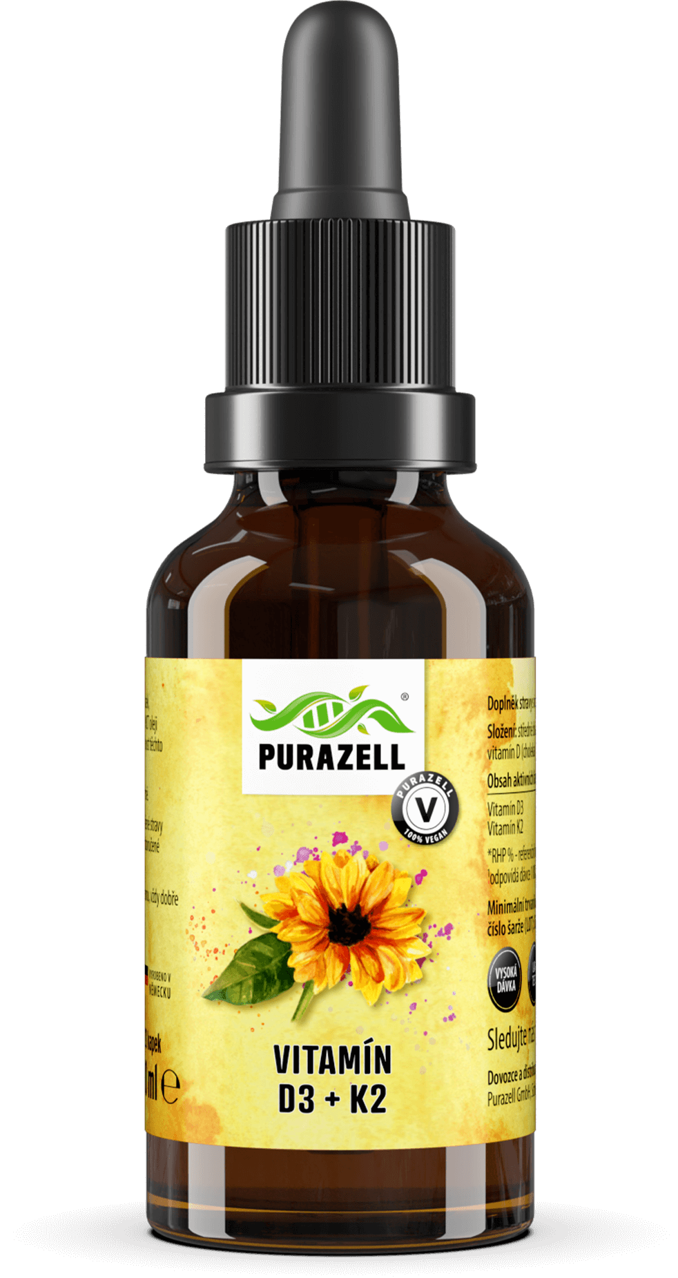 Vitamin D3 + K2 kapky (veganské)