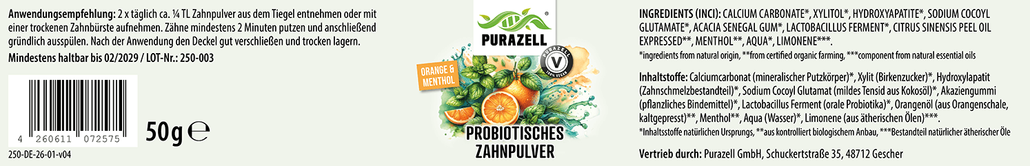 Probiotisches Zahnpulver