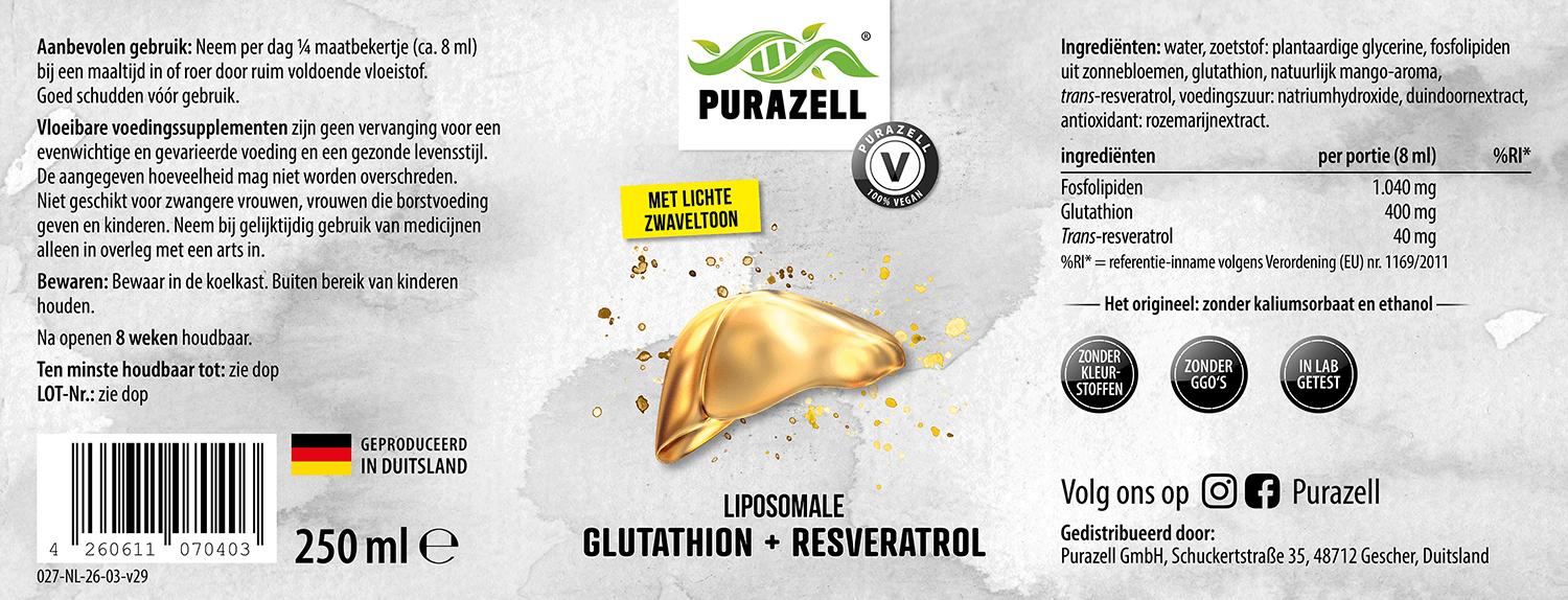 Liposomale glutathion + resveratrol