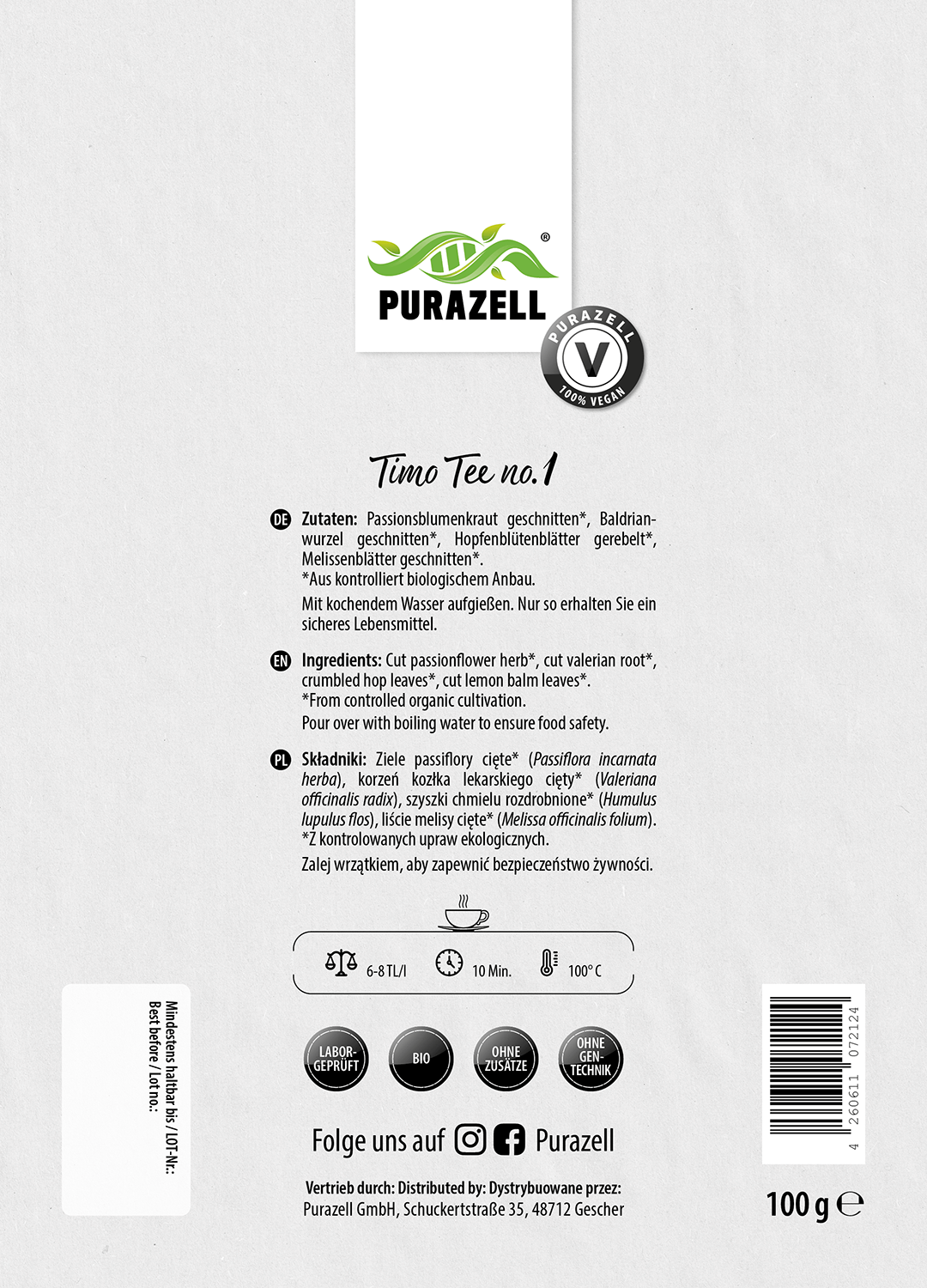 Timo Tee 1 mit Baldrian & Hopfen