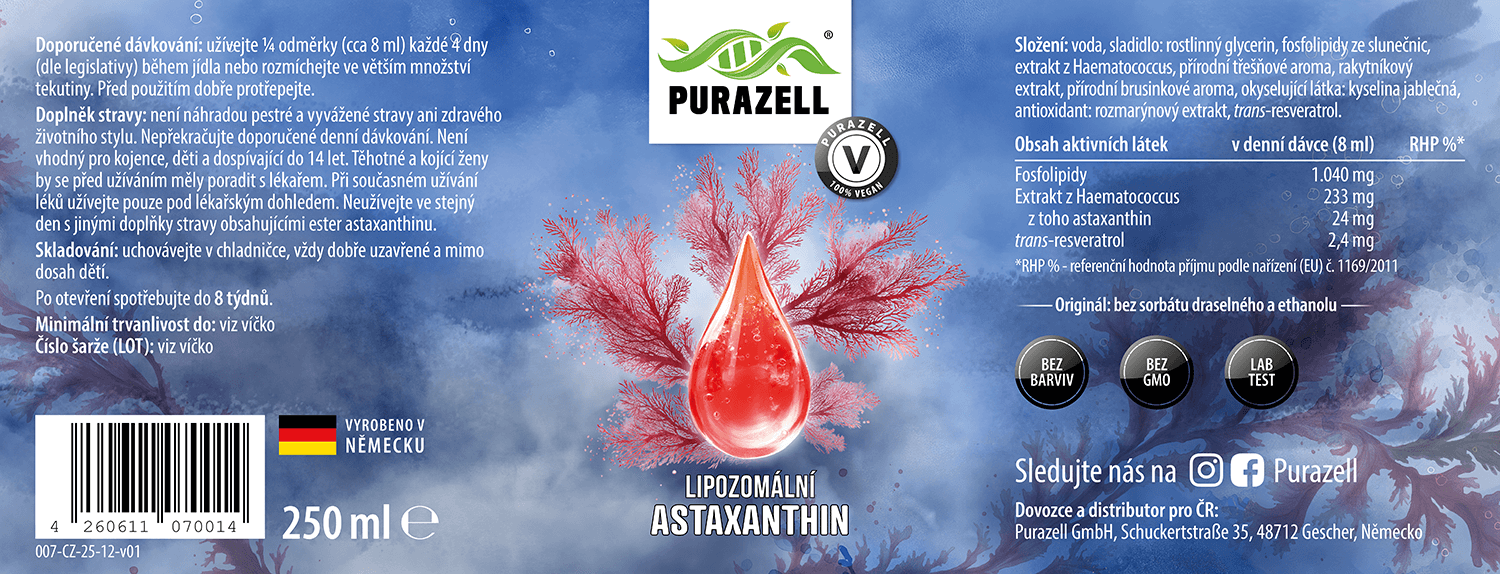Lipozomální astaxanthin 
