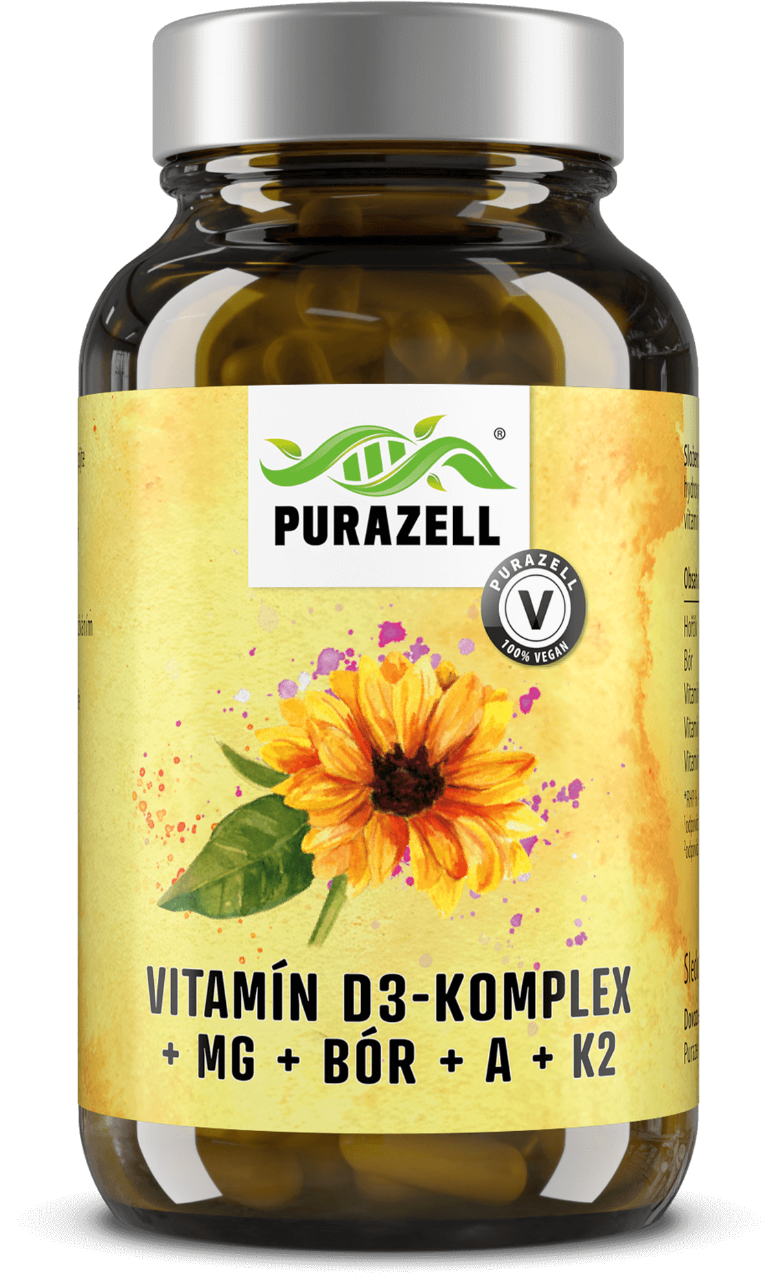 Komplex vitaminu D3 + Mg + bór + A + K2