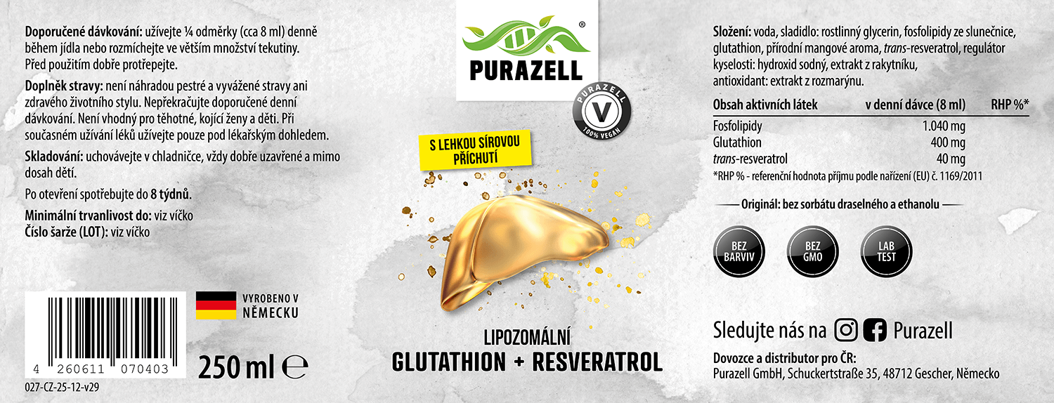 Lipozomální glutathion + resveratrol