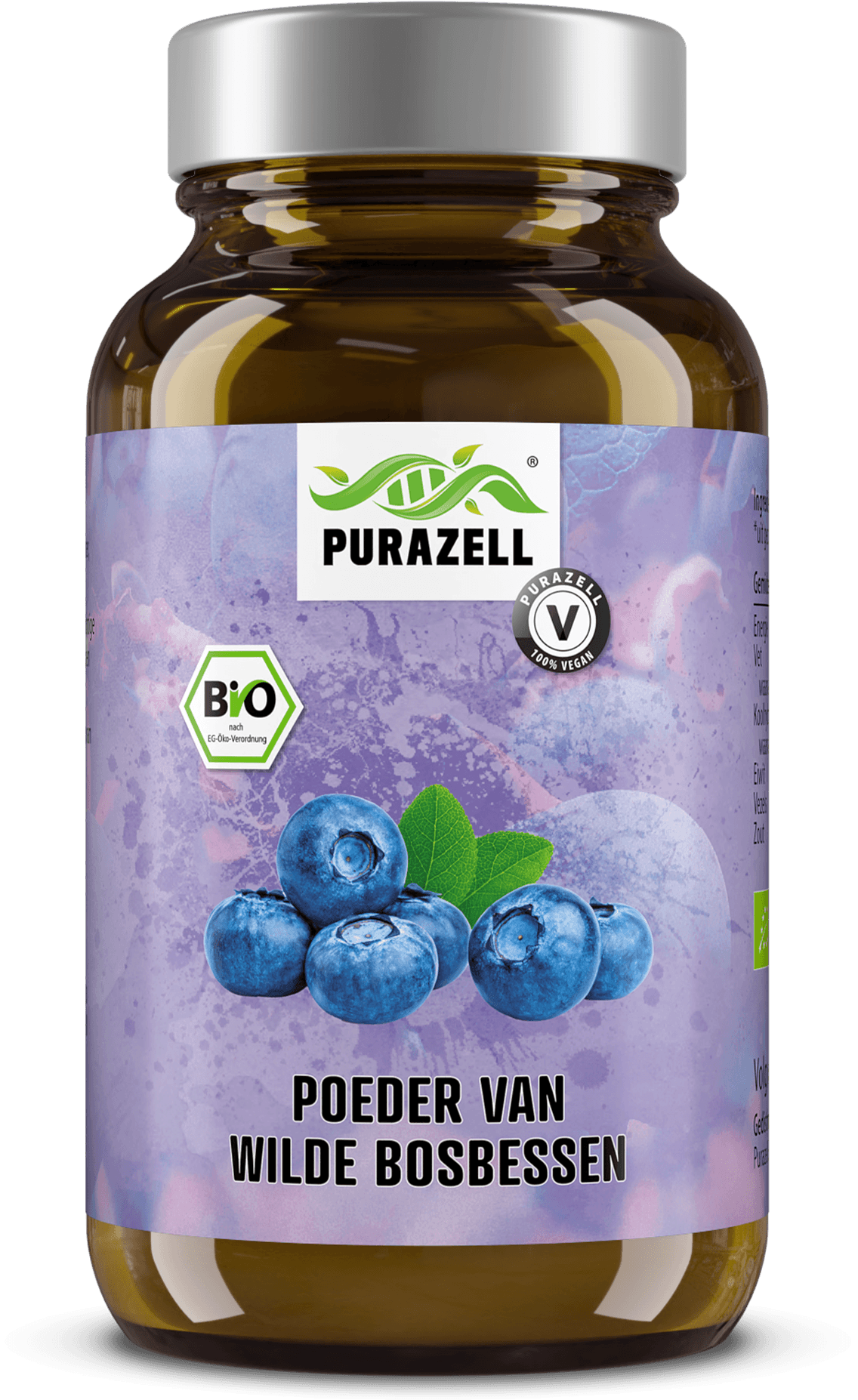 Poeder van wilde bosbessen