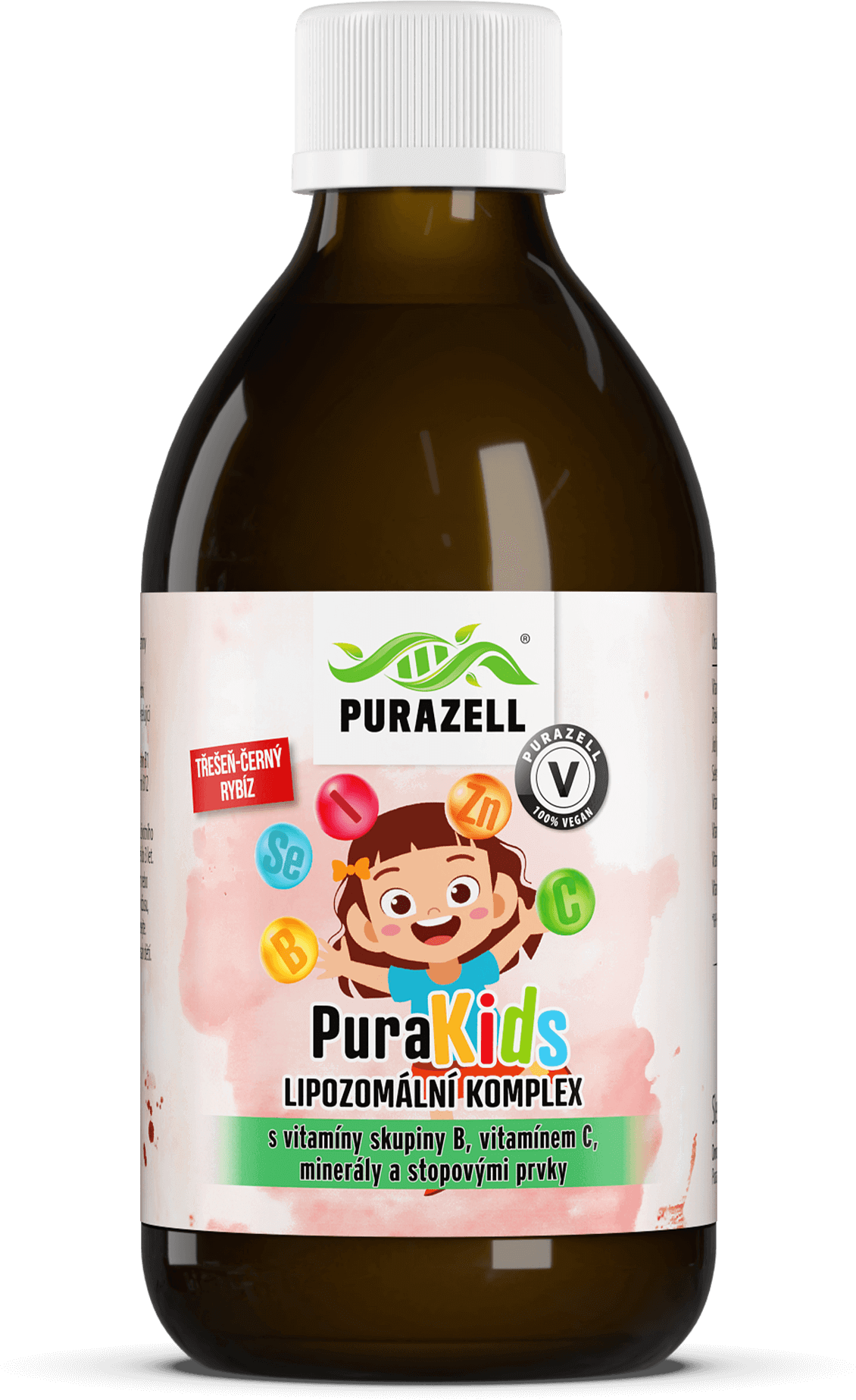 PuraKids lipozomální komplex - třešeň a černý rybíz