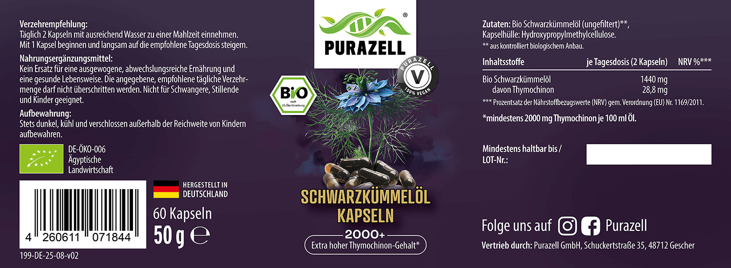 Bio Schwarzkümmelöl-Kapseln