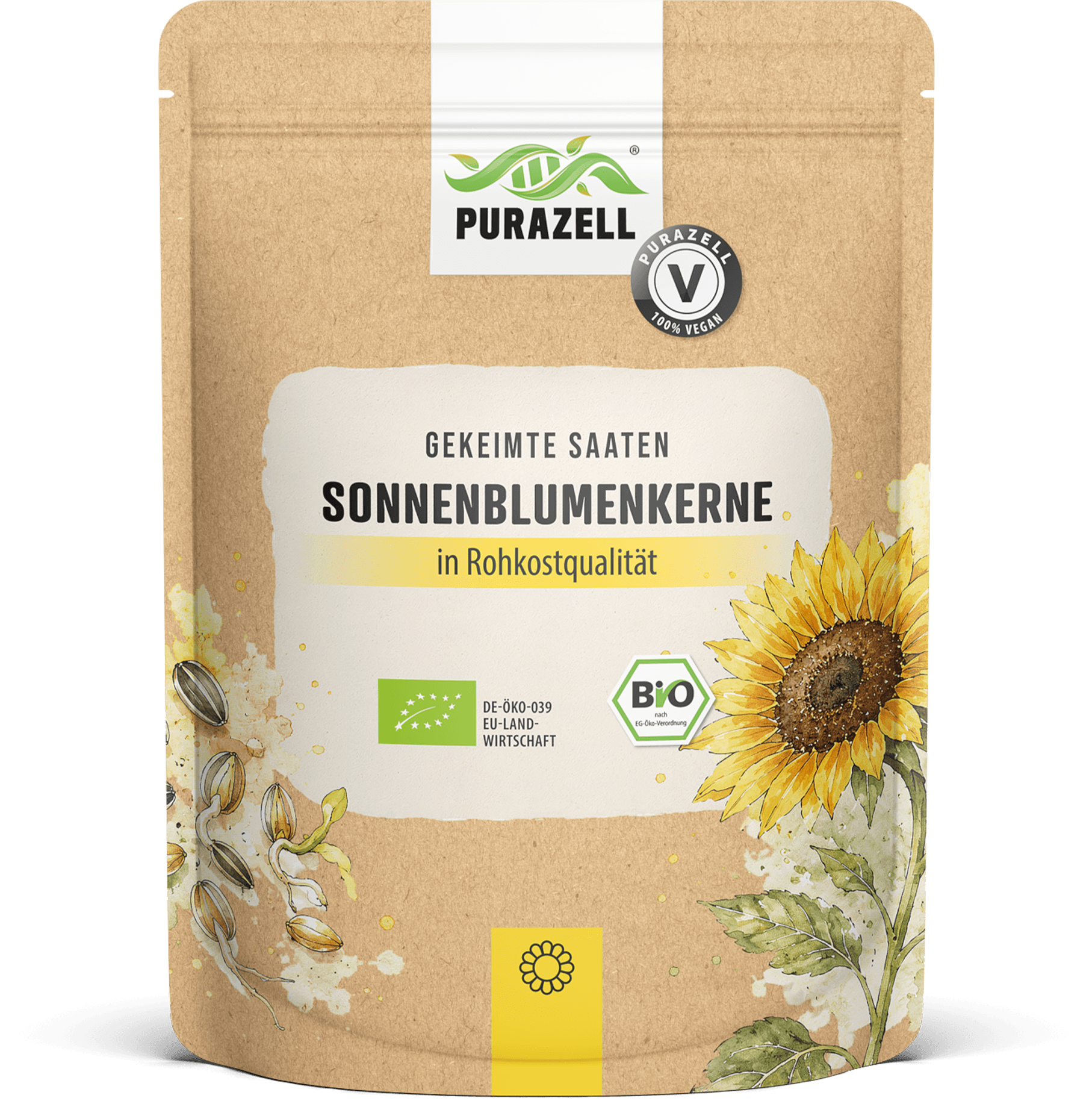 Bio Gekeimte Saaten Sonnenblumenkerne