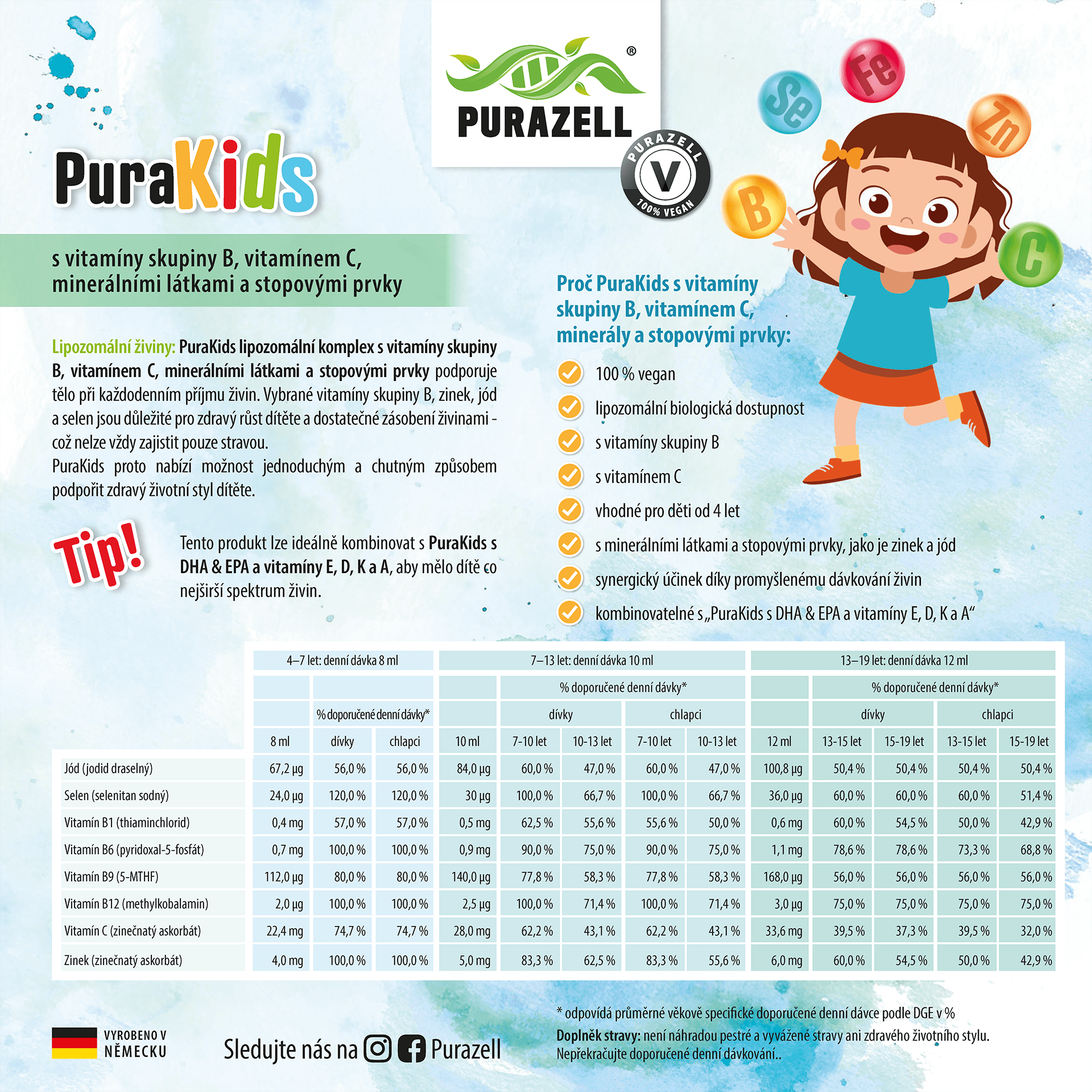 PuraKids lipozomální komplex - mango