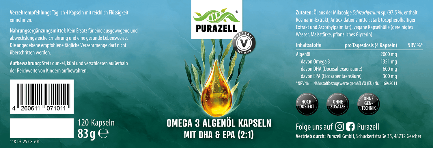 Omega 3 Algenöl Kapseln