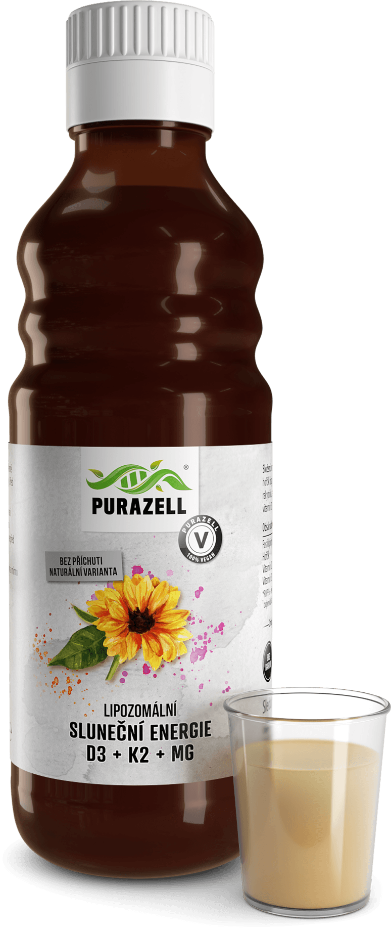 Čistý lipozomální vitamin D3 + K2 + MG