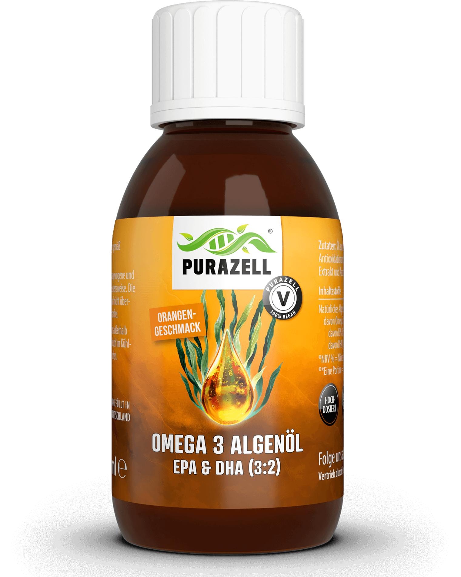 Omega 3 Algenöl EPA & DHA (3:2) - Orange