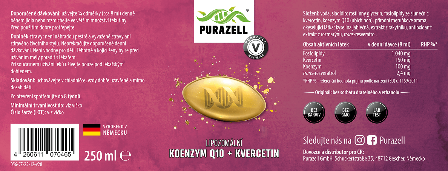 Lipozomální koenzym Q10 + kvercetin