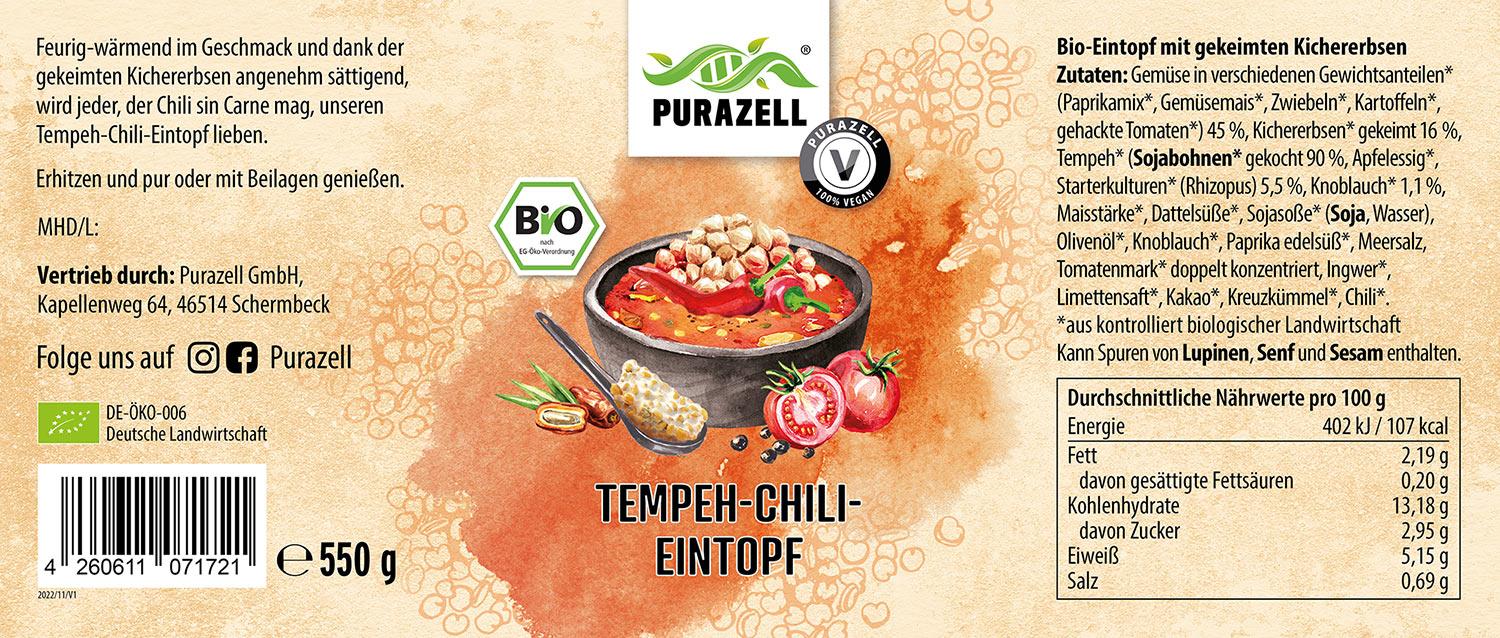 Bio-Tempeh-Chili-Eintopf-Etikett